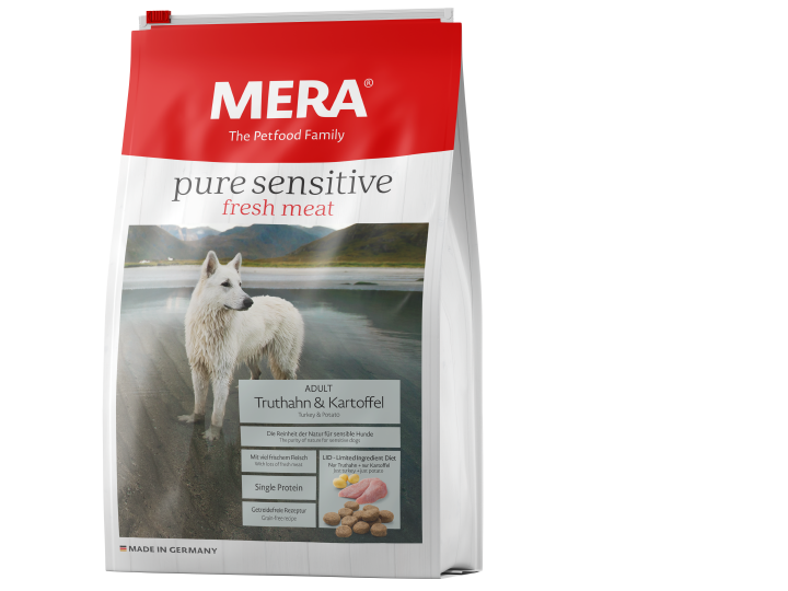 MERA Hunde Trockenfutter Pure Sensitive fresh meat Truthahn+Kartoffel